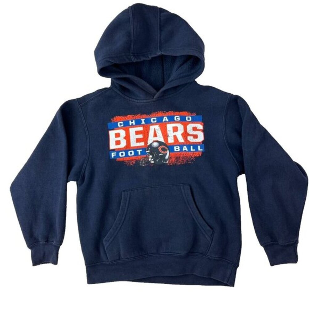 NFL Vtg Sweatshirt Little Kids Chicago Bears FLAWS Sz L 7 Football Hoodie Shirt